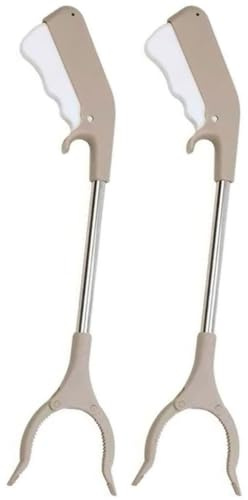 Grabber Reacher 2 pack Suction Cup Grip Tool- Long Short Foldable Strong Heavy Duty Pick Up Stick - Lightweight Trash Litter Picker Claw Extended Gripper Nabber Assist for Elderly ( Size : 16inch(2pcs