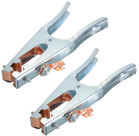 sourcing map 800A Welding Ground Clamp, Iron A-Shape Welding Machine Grounding Clamp Earth Ground Cable Iron Grip Clip for Welding Machine2 Pack of