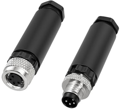 ZBLZGP Connettore per sensore M8 impermeabile spina maschio femmina accoppiamento filettato a vite connettore elettrico (Maschio a femmina, 1 confezione 4 pin)
