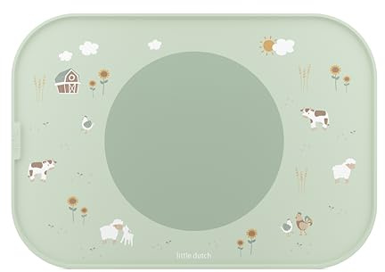 Mepal - Tischset Mio Little Dutch - Anti-Rutsch-Ring hält Gegenstände an ihrem Platz - Leicht zu reinigen - Robustes Material, kann als Tablett benutzt Werden - Spülmaschinengeeignet - Little Farm