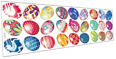 Warmhm 1 Blatt Wandtattoo Ostern Regenbogen-Wandtattoo Osterhandwerk Plüsch wall stickers for room wanddekko osterstreudeko Ostern Wandkunst Kinderzimmer Abziehbilder Papier