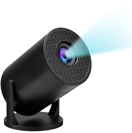 Mini Projector with WiFi, No Bluetooth, 150 ANSI 8000lm 1080P Portable Movie Projector with 270° Rotatable Stand, Anto Keystone, Compatible with IOS Android Phone/HDMI/USB/TV Stick
