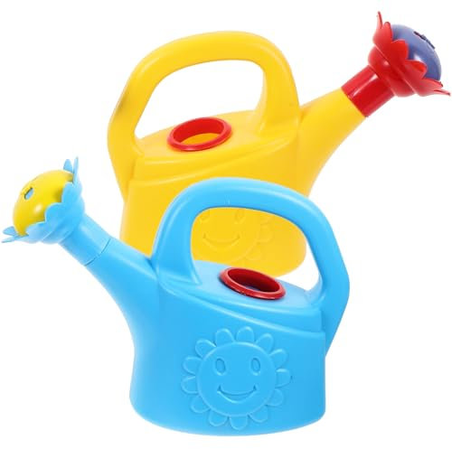 Abaodam 2 Pièces arrosoir Les Tout-Petits Jouets pour Enfants arrosage Vintage Pouvez Bebe Plantes Jouets d'arrosage de Plage d'été de Bain pour bébé Plastique Blue