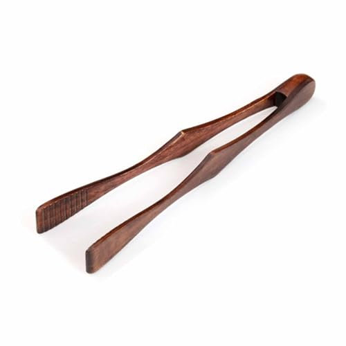 BBQ Cooking Tongs Wooden Clip Buffet Food Tongs Bread Tong Dessert Bread Tongs for Kitchen Camping Grill Buffet Restaurant Pastry