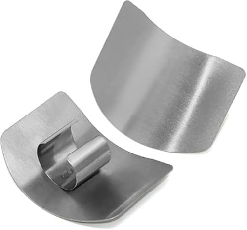 Stainless Steel Finger Shield, Finger Guards for Cutting Food and Vegetables Finger Protector for Kitchen, Safe Chopping Tools for Slicing Dicing Chopping
