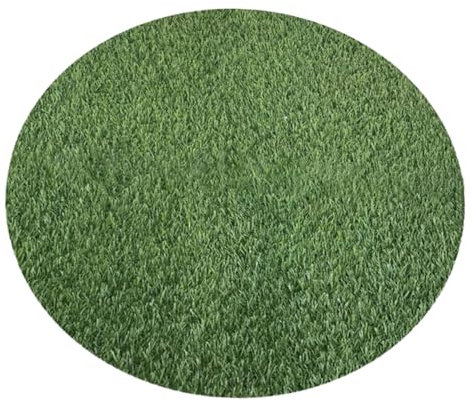 BEBEMOKO Runde Kunstrasenmatte für den Außenbereich, für Schachtabdeckung, Dekoration, Kunstrasenteppich, Mehrzweck-Pad für Terrasse und Garten