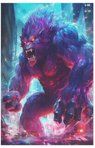 Gorilla 1000 Teile Puzzle Für Erwachsene, Herausforderung Puzzles - Verringerter Druck Schwieriges Holzpuzzle Für Kinder 12+ （78×53cm）