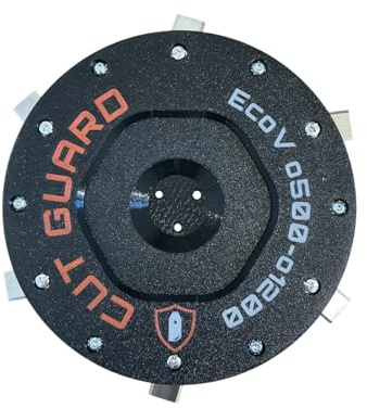 Messerscheibe kompatibel mit ECOVACS Goat O500, O600, O800, O1200, G1-800, G1-2000, mit Schutz inkl. 6 Klingen – Mähroboter Mähteller & Messerteller, blockiert nicht durch Gras, langlebig & sicher
