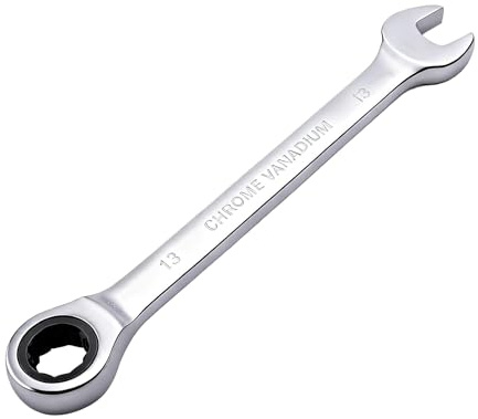 Pevlkawr - Llave de trinquete, llave combinada de trinquete, 13 mm, adecuada para reparación y desmontaje de máquinas
