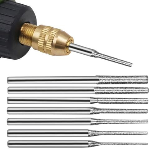 Asta per punzonatura per utensili rotanti, strumento elettrico esteso per intaglio di giada, pietre preziose e agate, abrasivo al corindone elettroplaccato con fine (2,0 mm)