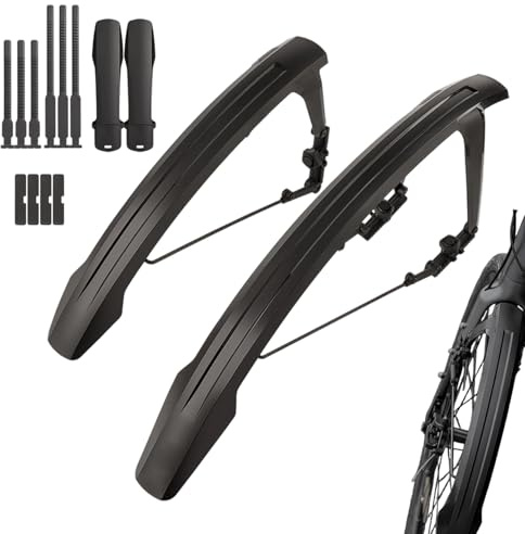 Paraspruzzi per bici, parapioggia esteso, regolabile, multi-angolo, installazione a sgancio rapido, set parafango per bicicletta, paraspruzzi per mountain bike, ciclismo su strada, pendolari, ciclismo
