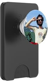 TV Times Comico Kenny Everett Saluting in un aiuola PopSockets PopWallet per MagSafe