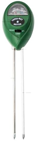 BASSFLY PH Messgerät Erde, 3-in-1-Boden-PH-Meter, Sonnenlichttester TR-01, Feuchtigkeitsmesser, PH-Messwerkzeug, Feuchtigkeitsdetektor, Säure-Feuchtigkeitsmonitor for den Garten