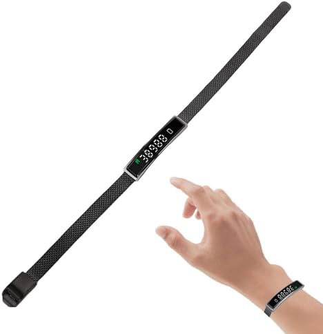 Luocute Pulsera Inteligente de Actividad Física, Monitor de Salud Bluetooth 5.3 con Aplicación para e iOS, Resistente Al Agua para Nadar y Correr, Ligera (16,5 G,6 mm), Múltiples Modos (Black)