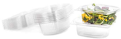 CONTITAL Contenitori in PET B02 - Vaschette Ovali 375 cc monouso per Alimenti con coperchio, 100 pezzi
