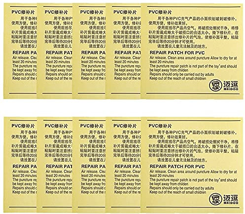 CYSJ 60 Pcs Patchs de Réparation Waterproof Piscines Réparation Spéciale PVC Patch Étanche Kit de réparation de Bateau Gonflable pour Piscines, Matelas, Bouées, Spas Gonflables