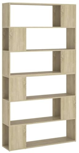 vidaXL Bücherregal Raumteiler Sonoma-Eiche 100x24x188 cm