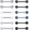 LAURITAMI 6 Paar Zungenpiercing Brustwarzenpiercing Edelstahl 1.6mm 14mm Stab Barbell Piercing Zunge Brustwarze Nippel Bars