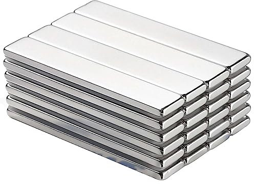 24 pezzi Magneti al neodimio extra forti, 60x10x3mm potenti magneti al neodimio a barra, potenti magneti rettangolari, in metallo di terra raro per lavagna magnetica, armadio da cucina, frigorifero