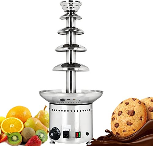 Macchina per fondere il formaggio al cioccolato con fontana a 4 livelli, per fonduta di panna, fontana per fonduta di cioccolato commerciale Macchina per fondere la cascata di cioccolato digitale Att