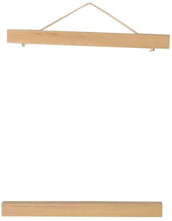 Nikou Marco Magnético Moderno de La Foto del Serrín, Madera Blanca de La Suspensión de Las Ilustraciones de Las Impresiones de La Voluta del Cartel de DIY(21cm)