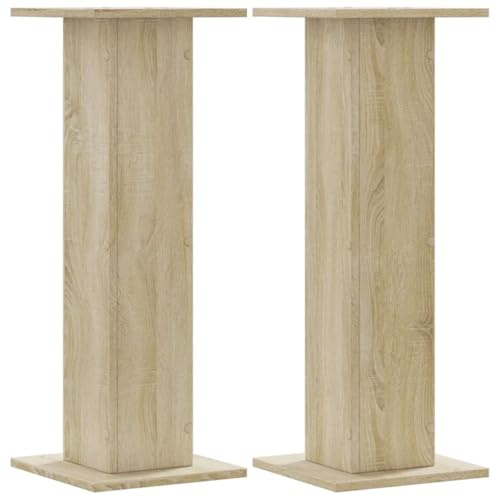 vidaXL Lautsprecherständer 2Stk. Sonoma-Eiche 30x30x80cm Holzwerkstoff