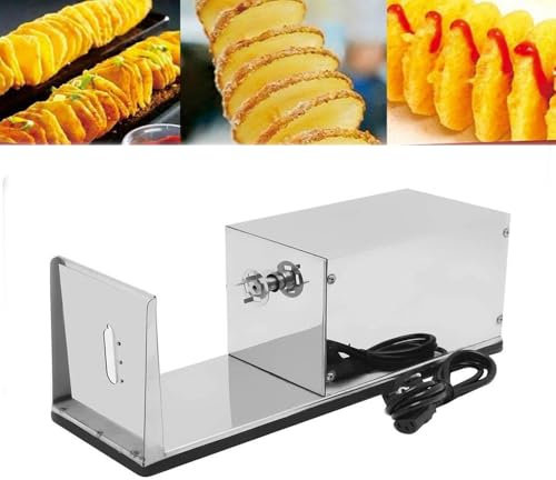 Tagliapasta a spirale per patate, affettatrice elettrica per patate, affettatrice a spirale per verdure, affettatrice a spirale elettrica commerciale per patate Tornado, per uso domestico commerciale