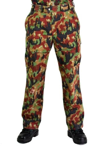 Original Swiss Army Pants M83 Combat Alpenflage Camo Feldhose, camouflage, 32W x 29L