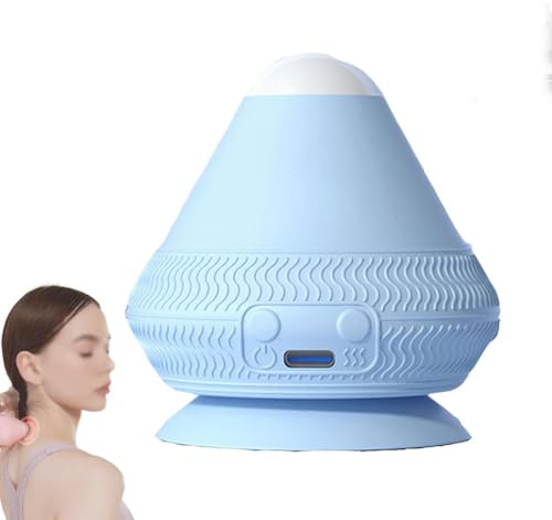 Electric Adsorption Fascia Ball, Elektrischer Adsorptionsfasciaball, Triggerpunkt Massagegerät Heizung, Myofascial Release Ball, Massage Balls mit Saugnapf, für Nacken, Arme, Rücken (Blau)