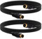 YARCHONN S-Video Cable 4 Pin Mini Din SVideo Extension Cable, SVHS Cable de plomo Conector masculino para HDTV VCR DVD Proyector Cámara Camcorders -2pcs (Macho a hembra)