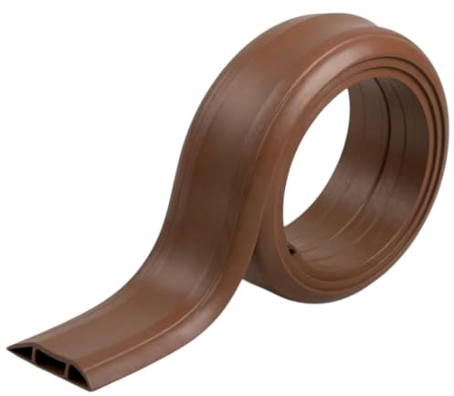 4All Cable Protector 1.8m Outdoor Wire Cover, Protect Cables & Prevent Trip Hazards Easy to Cut and Quick to Install (Brown, 1.8m)