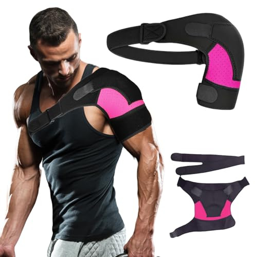 BAISHUWU Supporto Della Spalla, Supporto Cuffia dei Rotatori, Supporto per Spalla Regolabile, Tutore spalla Supporto, Tutore Spalla Regolabile, Fascia Spalla, Tutore Spalla, per uomo e donna