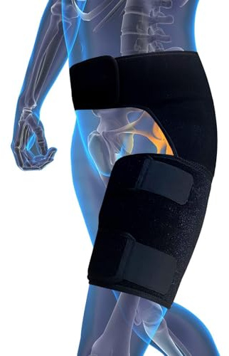 AVQY Hip Brace Hip Support for Men and Women,Thigh Support Groin Brace Sciatic Belt for Sciatica Pain Relief, Hamstring Support Compression Sleeve Wrap for Pulled Groin Sciatic Nerve Pain