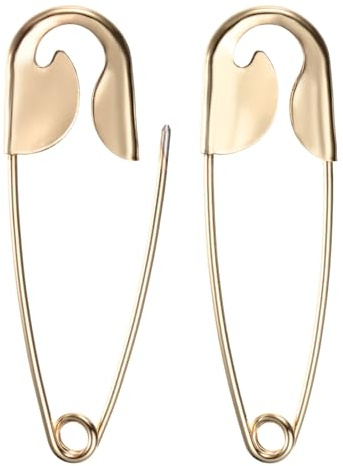 M METERXITY 2 Alfileres De Seguridad Grandes, 4.33 Pulgadas (110mm) Alfiler De Prenda De Aleación De Zinc para Coser Ropa/Vestuario/Faldas/Prendas [Tonos Dorados]