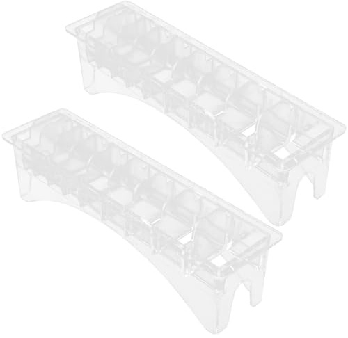 Hemobllo Caja de Almacenamiento Negra para Peines Guía de Abs, Organizador Práctico y Conveniente para 2 Peines, Adecuado para Barbería y Uso Diario