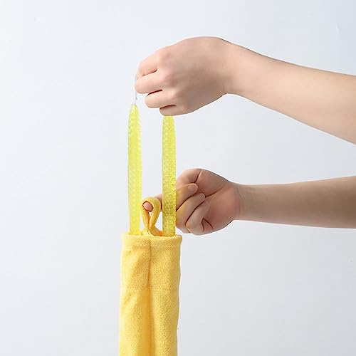 Yinhing Curling Wand, No Heat Gel Beads Hair Curling för Salongskvalitetslockar, med Termisk Skyddsväska och Förvaringsväska, Medellånga Stylingverktyg (YELLOW)