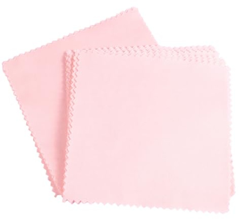 AMUSLESUR Paños de microfibra para pulir joyas y limpiar gafas, 50 unidades, tamaño 10x10 cm, multifuncionales para uso diario y viajes