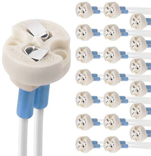 DiCUNO MR16 MR11 Portalampada, Base Bi-Pin, G4, G6.35, GY6.35, GX5.3, GZ4, Presa connettore Filo per portalampada Lampada alogena a LED (20pz)
