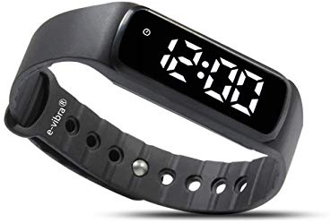 e-vibra Potty Training Watch - Silent Vibrating Alarm Watch Pill Reminder Wristband with Countdown Timer (Black)