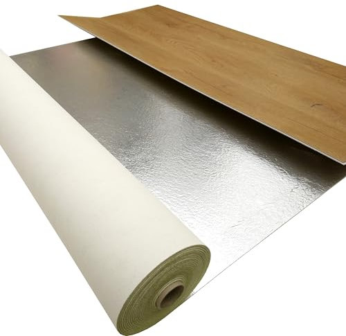 Vinylboden Trittschalldämmung uficell® VinoSound Rigid Alu Akustik Premium Verlegeunterlage für SPC-Rigid klick Vinylböden - Druckfestigkeit: 1900 kPa (10 m²)