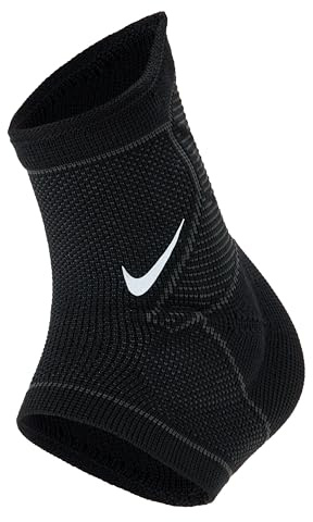 Nike Pro Knitted Ankle Sleeve Knöchelbandage Kompression Training Fitness Stabilisierung, Black/Anthracite/White, L