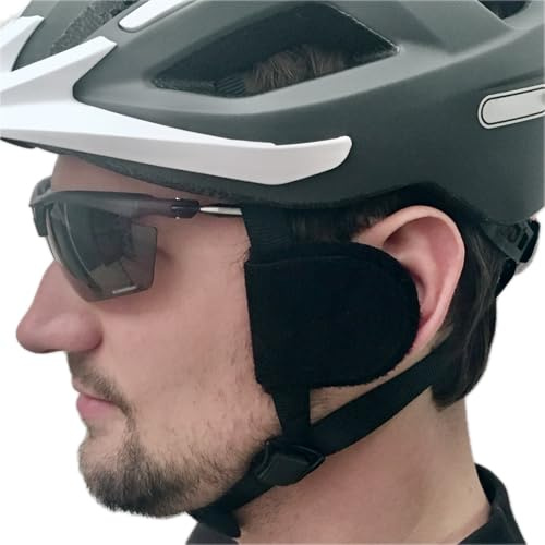 earSHIELD Classic Windschutz für den Fahrradhelm, ganzjährig weniger Windgeräusche an den Ohren, Fahrtwind vom Ohr abhalten, Ohrenschoner beim Radfahren