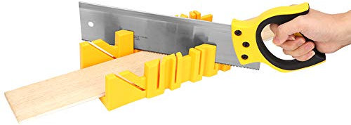 lyrlody Boîte à onglets - En plastique - 30,5 cm - Pour le travail du bois - Scie à main avec scie arrière de 35,6 cm - Pour le travail du bois, la décoration de la maison