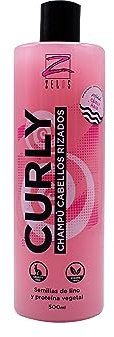 ZELOS CURLY Champú Cabellos Rizados - Metodo Curly - Champú para cabellos rizados y ondulados sin sulfatos, siliconas y parafinas - Con aceite de lino (linaza) - 500ml