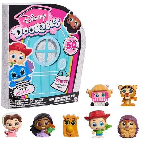 Disney Doorables Just Play Pixel Perfect Multi Peek, 3,8 cm große Sammelfiguren, eine Überraschung hinter jeder Tür, Kinderspielzeug ab 5 Jahren