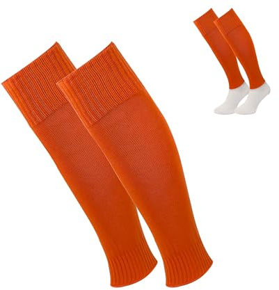 Iskierka Fußballstutzen Stutzenstrumpf Socken Orange.