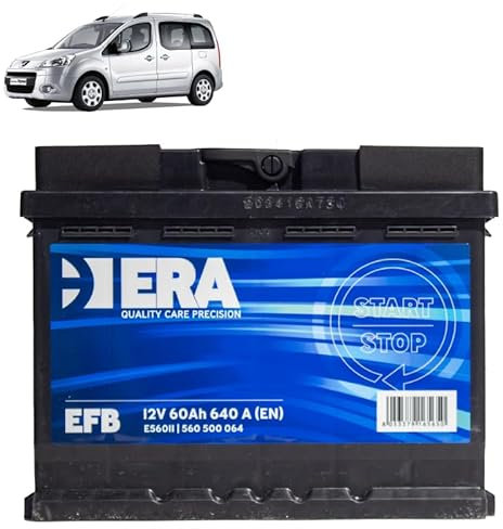Batteria 60Ah EFB per Peugeot Partner/Rifter 1.6 Hdi/BlueHDi 2008-2018