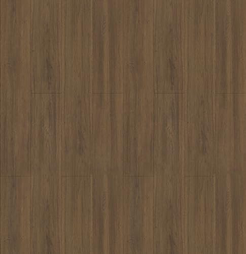 Reqfen Self Adhesive Floor Tile Vinyl Flooring Peel and Stick Tile Brown Wood Effect Planks Waterproof Floor Stickers for Bedroom Living Room Kitchen Bathroom,15X90CM,12pcs