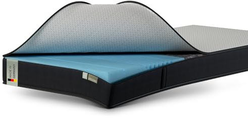 Liebscher & Bracht - Matratze 90x200 cm wendbar mit Stützregion für Wirbelsäule & Hüftgelenke - Komfortable 7-Zonen Kaltschaummatratze - Perfekte Druckentlastung & Passive Muskeldehnung im Schlaf