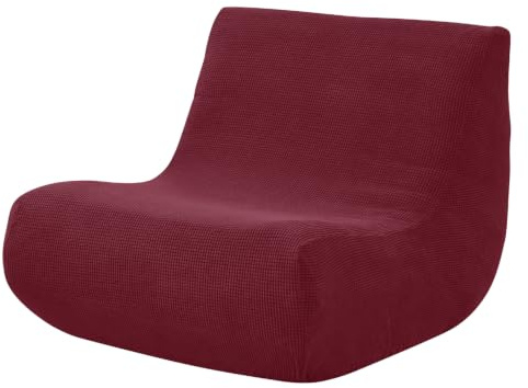 Mateju Copridivano Senza Braccioli Elasticizzato, Jacquard Pigro Copridivano Fodera per Sedia 1 Posti | Antiscivolo Sofa Protettore per Soggiorno Sedia Hotel Salotto -Bordeaux
